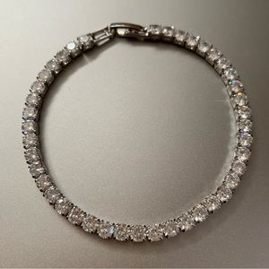 Silver tennis bracelet